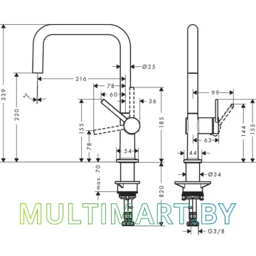 Смеситель Hansgrohe Talis M54 72844000 картинка 2